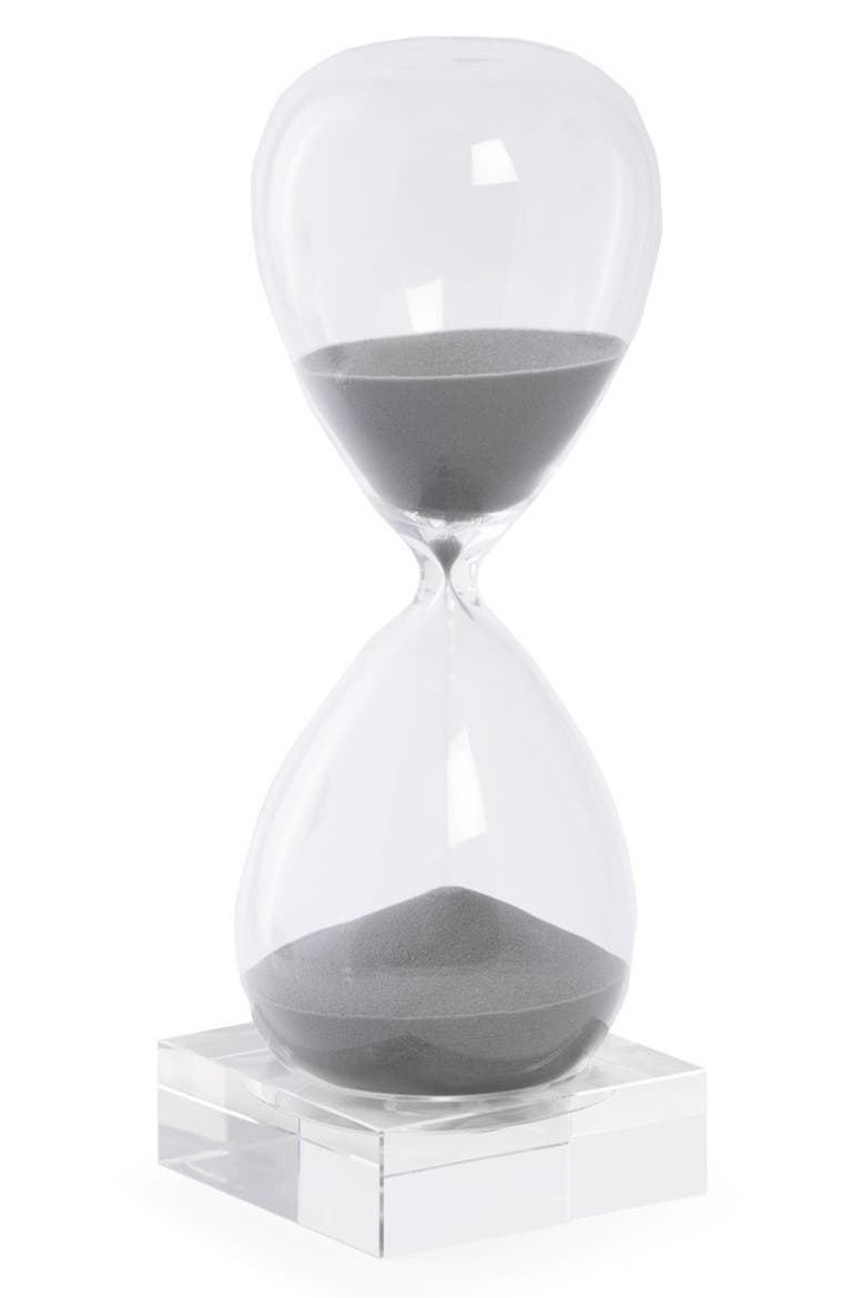 Crystal & Sand Hourglass, Main, color, CLEAR/ GRAY