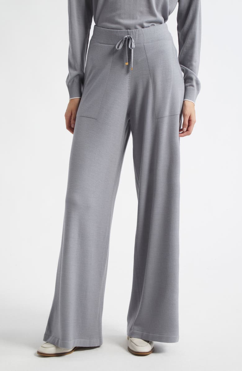 Eleventy Wool Knit Drawstring Pants, Main, color, New Dust