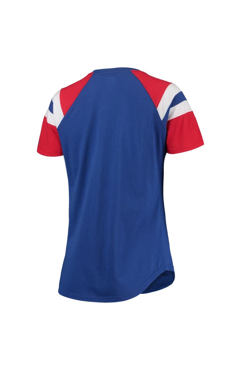 STARTER Women's Starter Royal/Red Chicago Cubs Game On Notch Neck Raglan T-Shirt, Alternate, color,