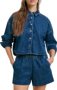 Favorite Daughter The Crop Ex-Boyfriend Denim Shirt