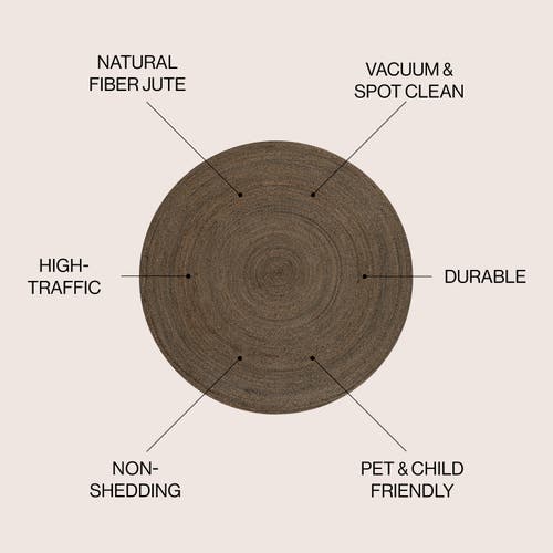 Jonathan Y Zara Braided Coastal Cottage Round Jute Round Area Rug In Brown