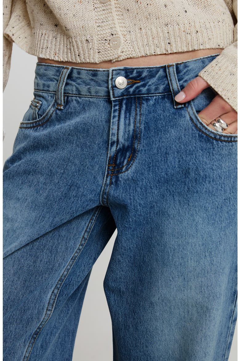 Sabryna Low Rise Wide Leg Jeans, Alternate, color, BLUE