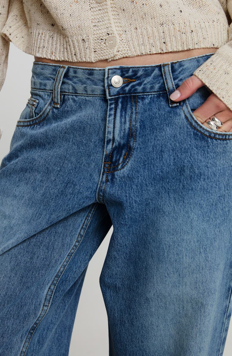 Princess Polly Sabryna Low Rise Wide Leg Jeans, Alternate, color, Blue