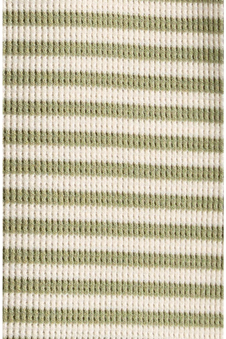 Stripe Stretch Cotton Blend Romper, Alternate, color, GREEN STRIPED