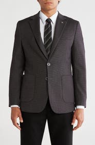 Tahari Slim Fit Sharkskin Blazer