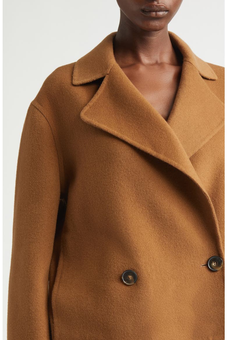 Crop Wool Peacoat, Alternate, color, TOFFEE