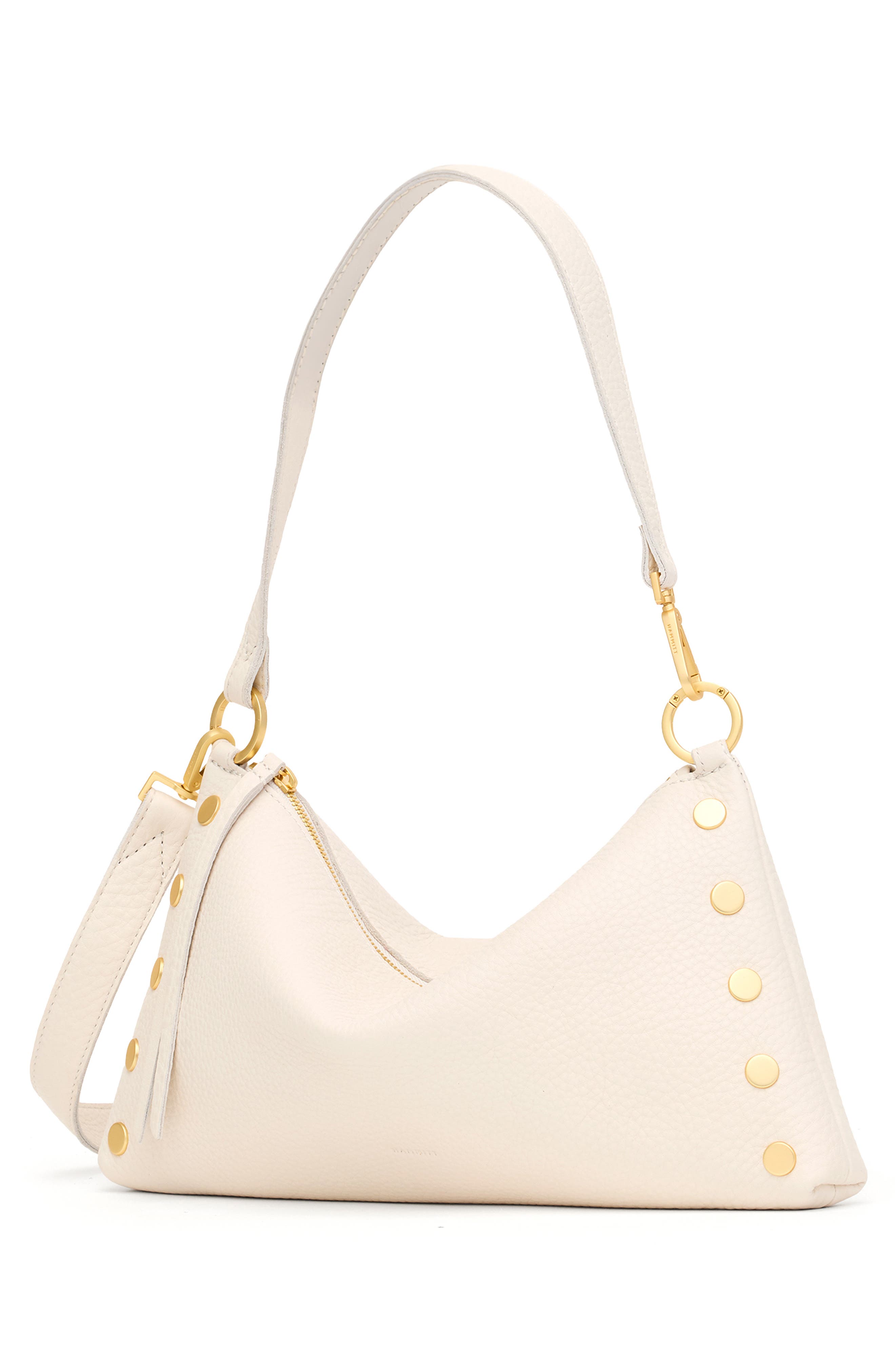HAMMITT Medium Kyle Leather Shoulder Bag, Alternate, color, Calla Lily White/ Brushed Gold
