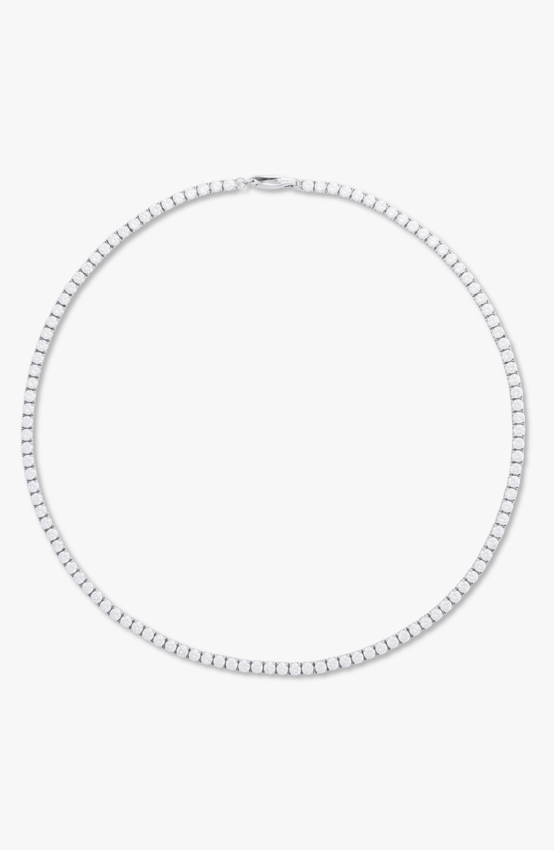 CUFFED BY NANO Classic Tennis Necklace, Main, color, Silver