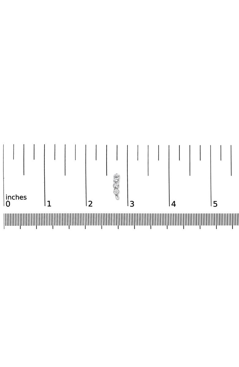 Haus of Brilliance 14K White Gold 1 1/4 Cttw Lab Grown Diamond 5 Stone Open Hoop Stud Earrings, Alternate, color, White