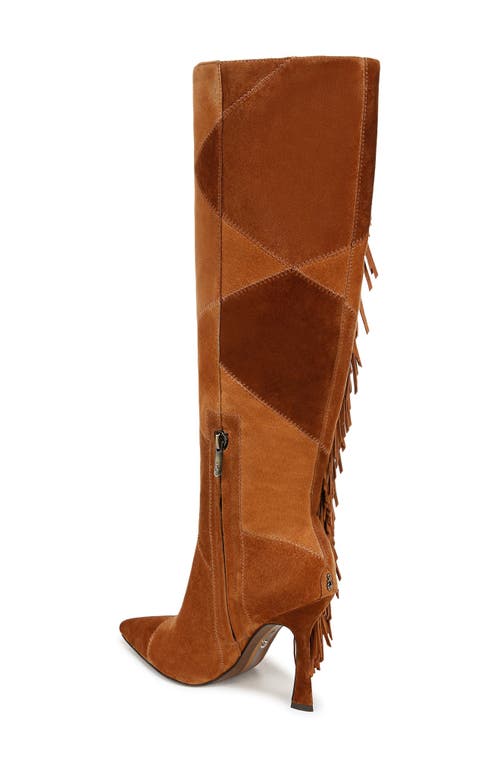 Sam Edelman Ellis Womens Fringe Suede Knee-high Boots In Frontier Brown/harvest Brown