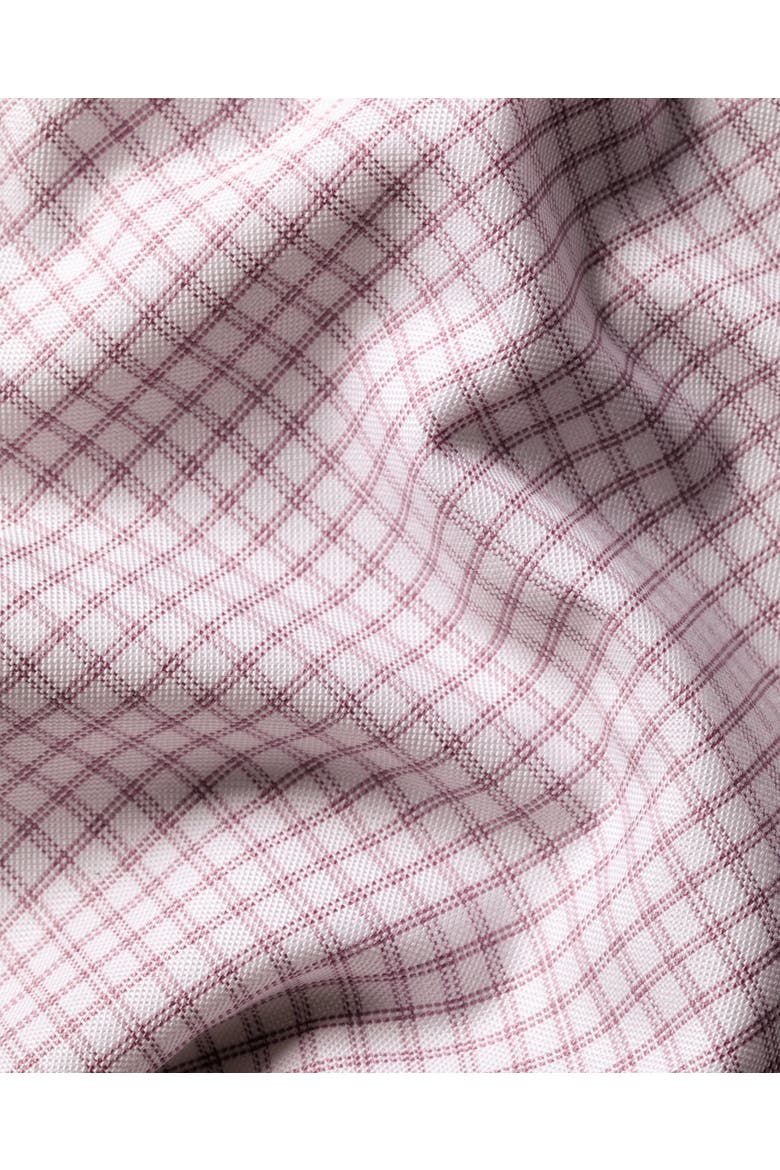 Non-Iron Stretch Oxford Check Shirt, Alternate, color, Dark Pink