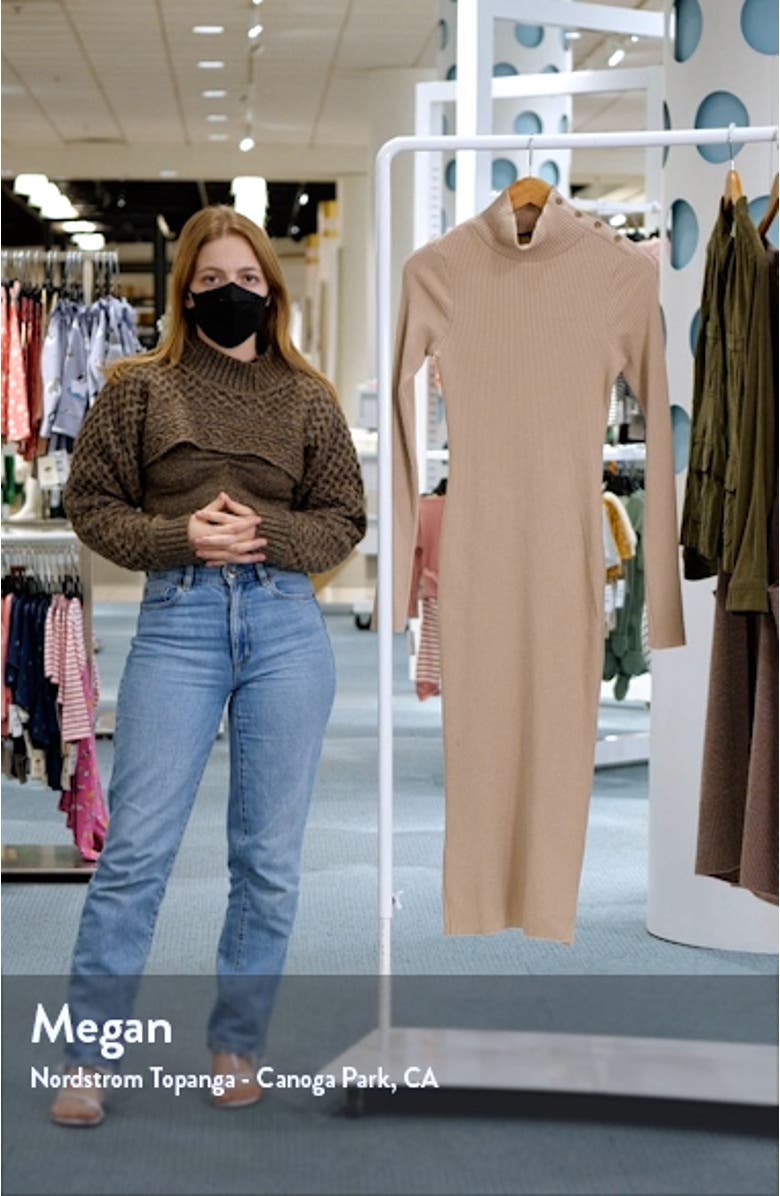 Jumbo Stark Thermal Turtleneck Midi Dress, sales video thumbnail