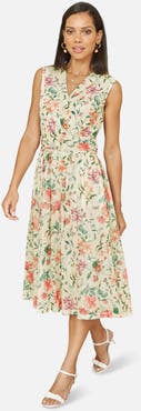 Yumi Mesh Stretch Midi Dress