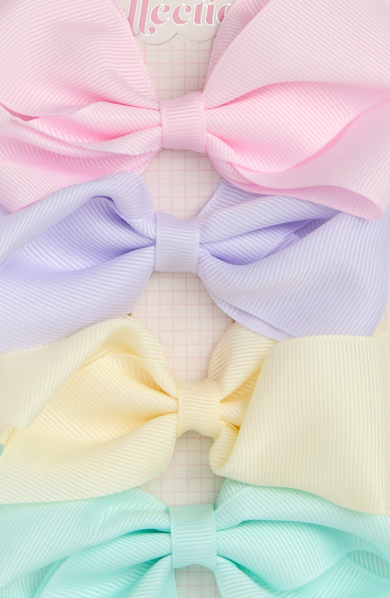 Capelli New York Kids' 4-Pack Assorted Bows, Alternate, color, Pastel Combo