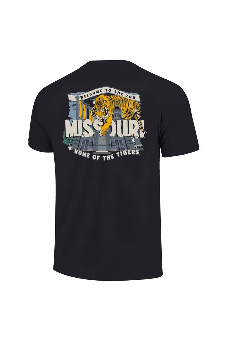 Youth  Black Missouri Tigers Comfort Colors Hyperlocal Campus Scene T-Shirt, Alternate, color, Black