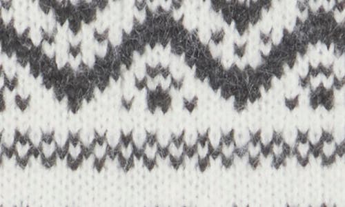 Joseph A Fair Isle Turtleneck Sweater In White