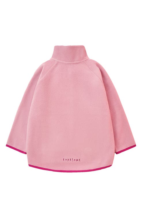 Roarsome Fleece Zip Up In Pink