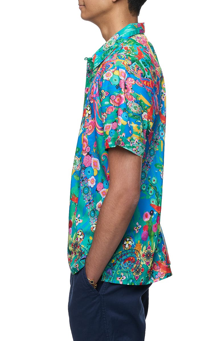 RANEES Printed Camp Shirt, Alternate, color,