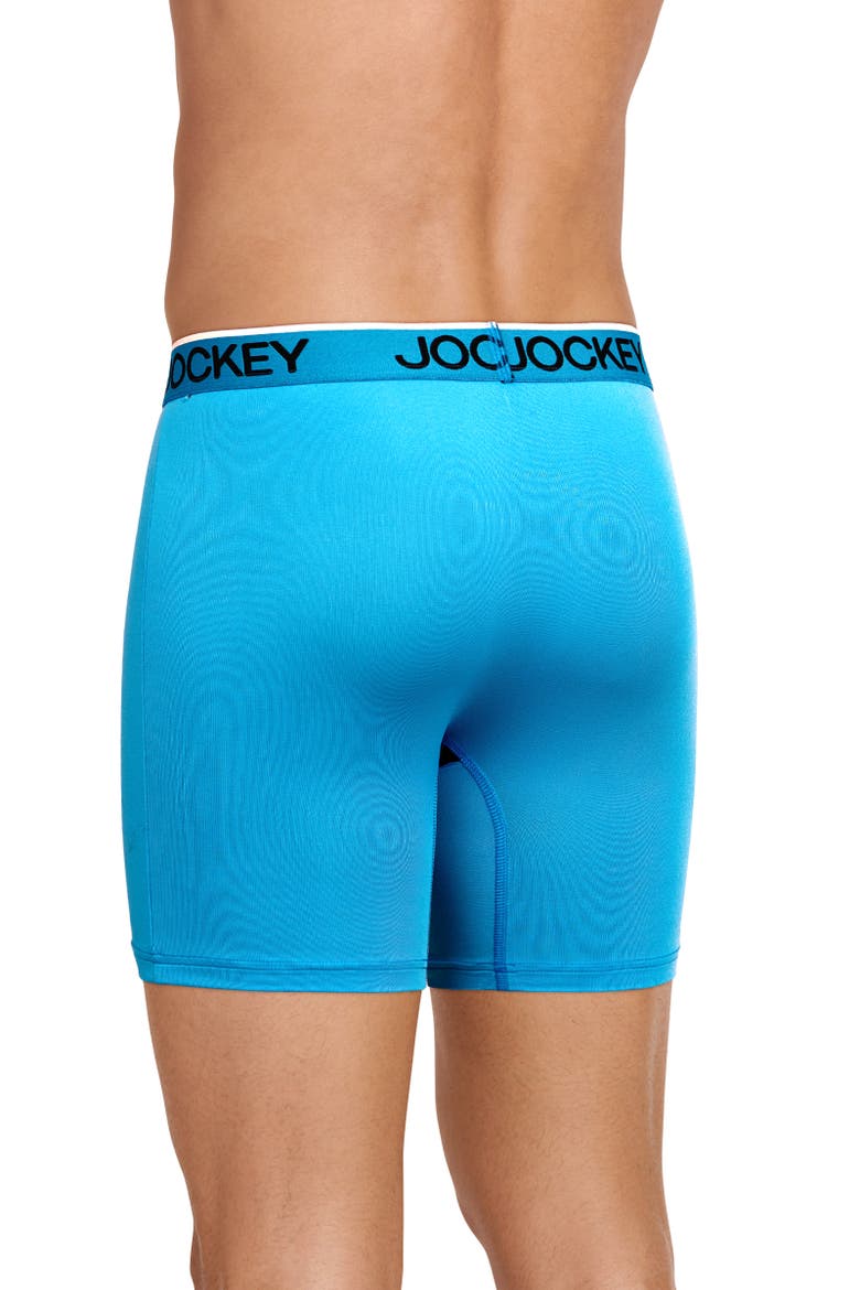 Men's Chafe Proof Pouch Microfiber 6" Boxer Brief - 6 Pack, Alternate, color, Ocean Ash