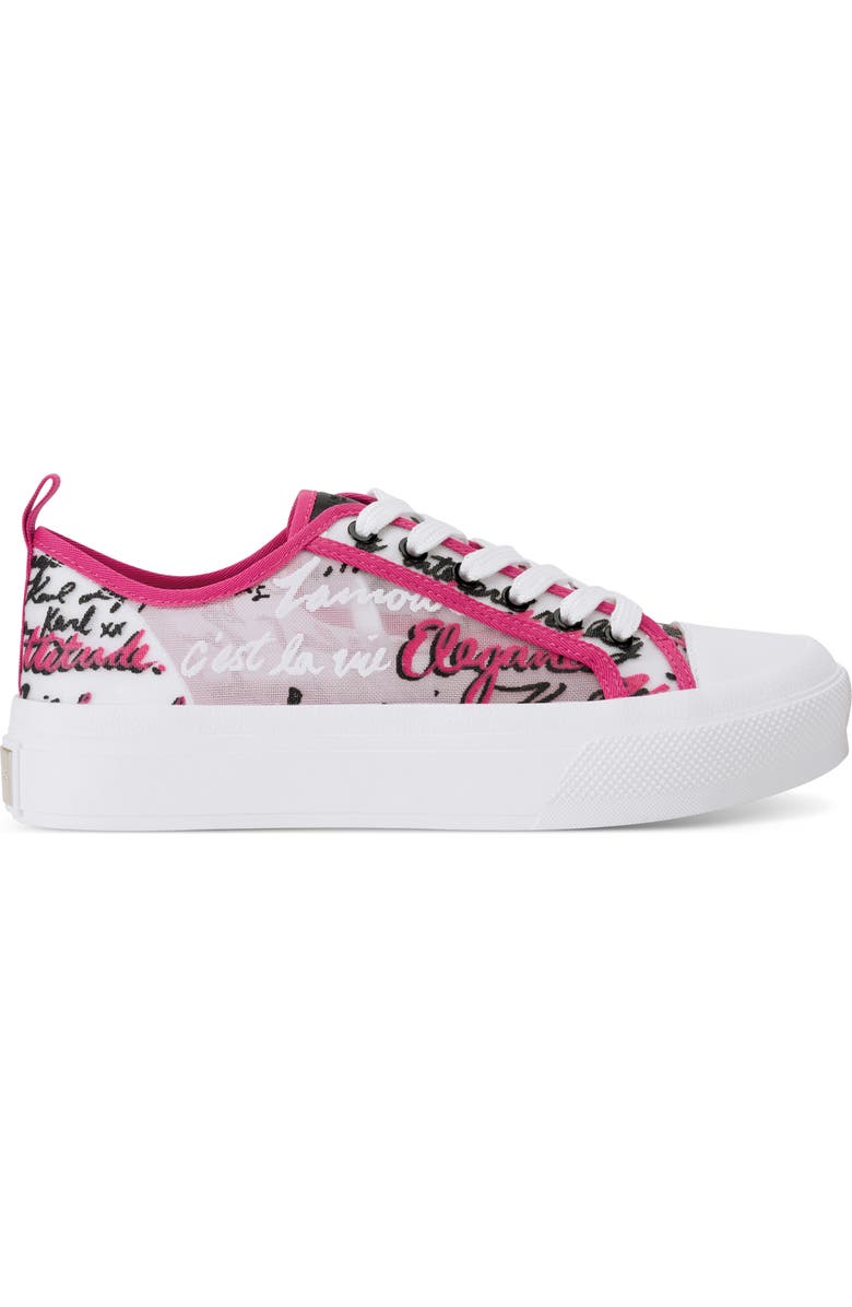 KARL LAGERFELD PARIS Gilianne Mesh Platform Sneaker, Alternate, color, Multi/ Bright White