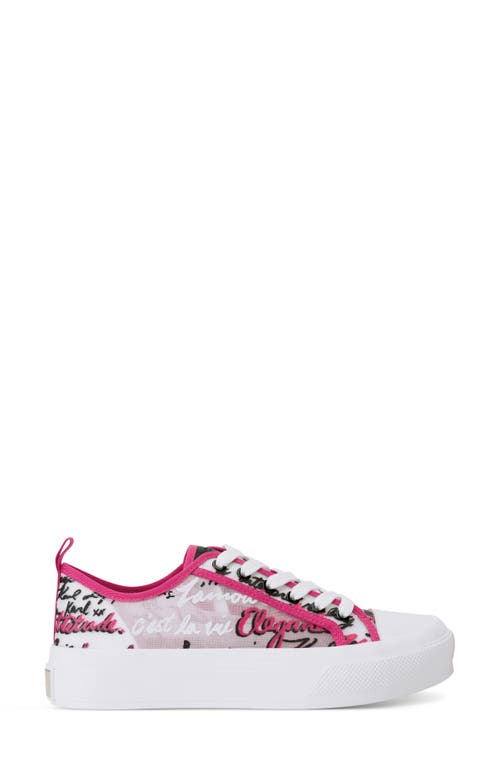 Karl Lagerfeld Paris Gilianne Mesh Platform Sneaker In Multi