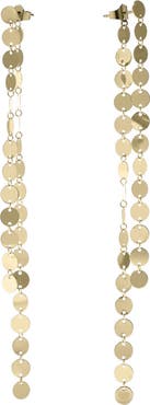 LANA 14K Gold Laser Disc Front/Back Earrings