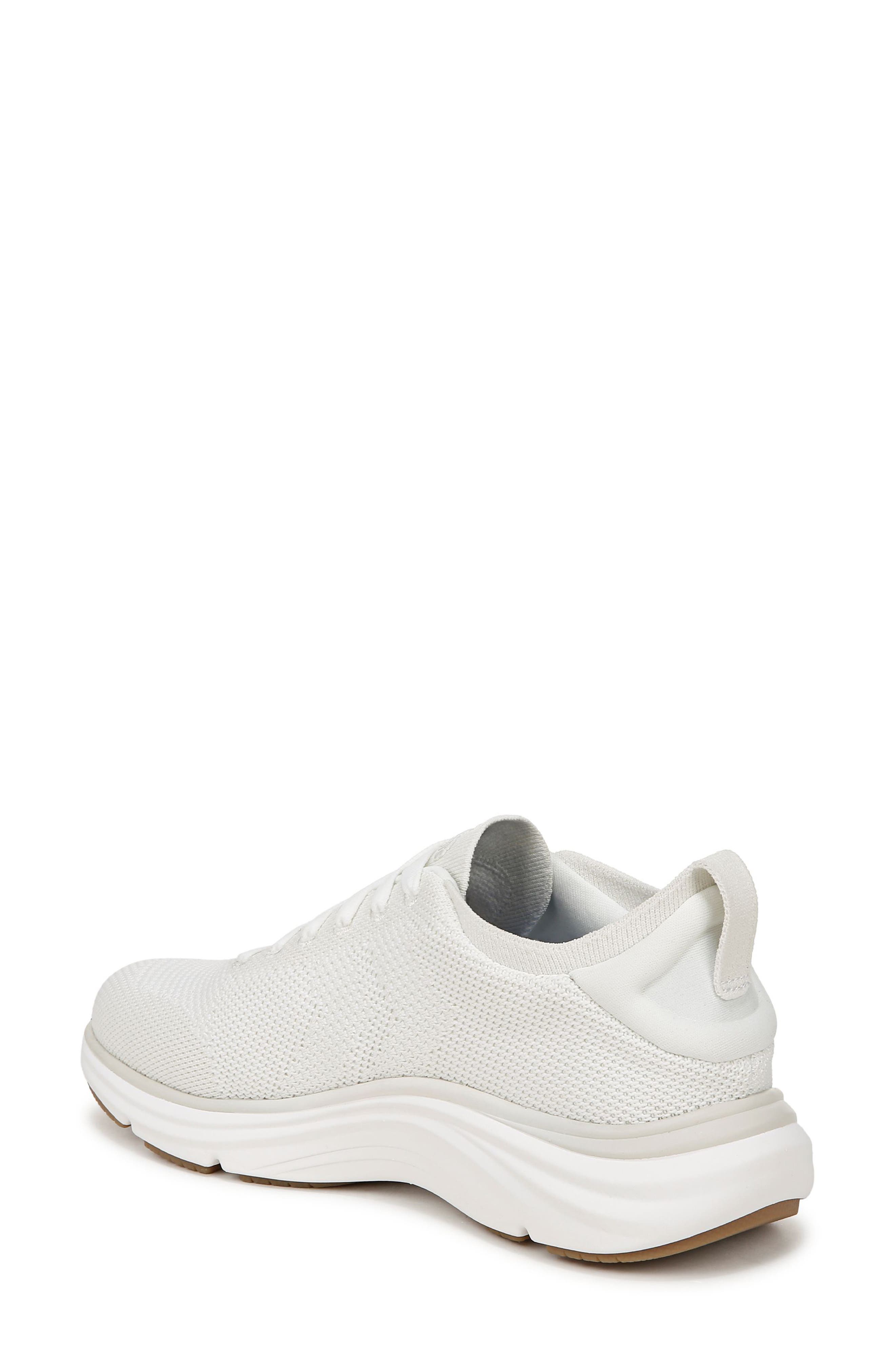Feel Support Knit Lace-Up Sneaker (Women) - Wide Width Available, Alternate, color, WHITE