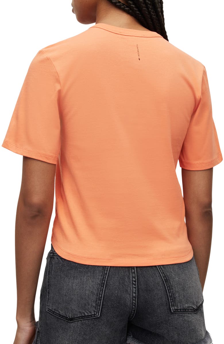 AllSaints Gigi Center Drawcord T-Shirt, Alternate, color, Fluro Orange