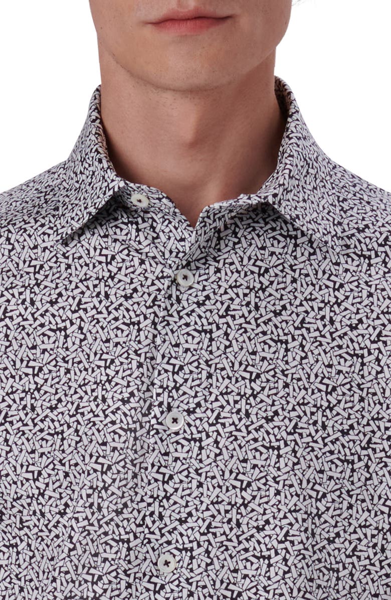Bugatchi OoohCotton<sup>®</sup> Ditsy Short Sleeve Button-Up Shirt, Alternate, color, 
