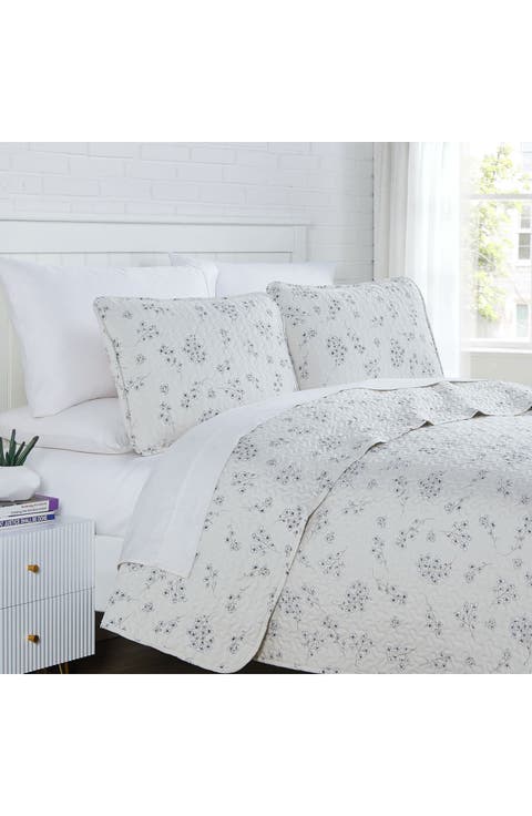 Southshore Fine Linens Sweet Florals Oversized Quilt Set