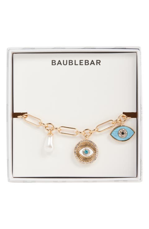 Protect Your Peace Evil Eye Charm Bracelet