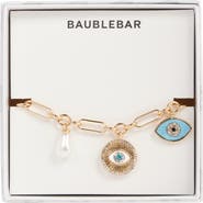 BaubleBar Protect Your Peace Evil Eye Charm Bracelet