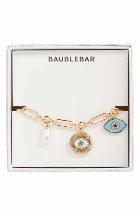 BaubleBar Protect Your Peace Evil Eye Charm Bracelet