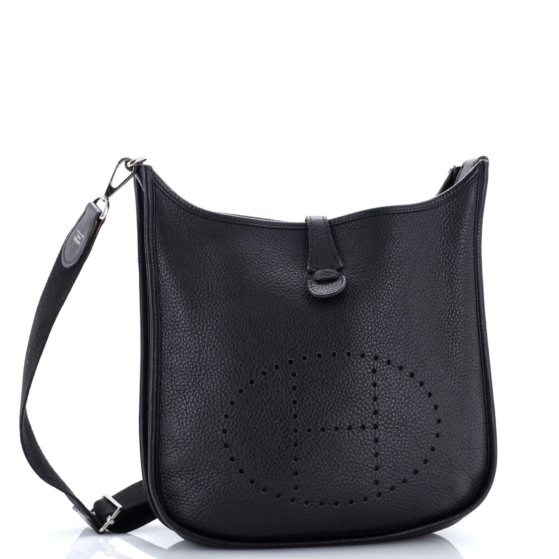 Pre-Owned Hermes Evelyne Bag Gen III Clemence PM, Alternate, color, Noir