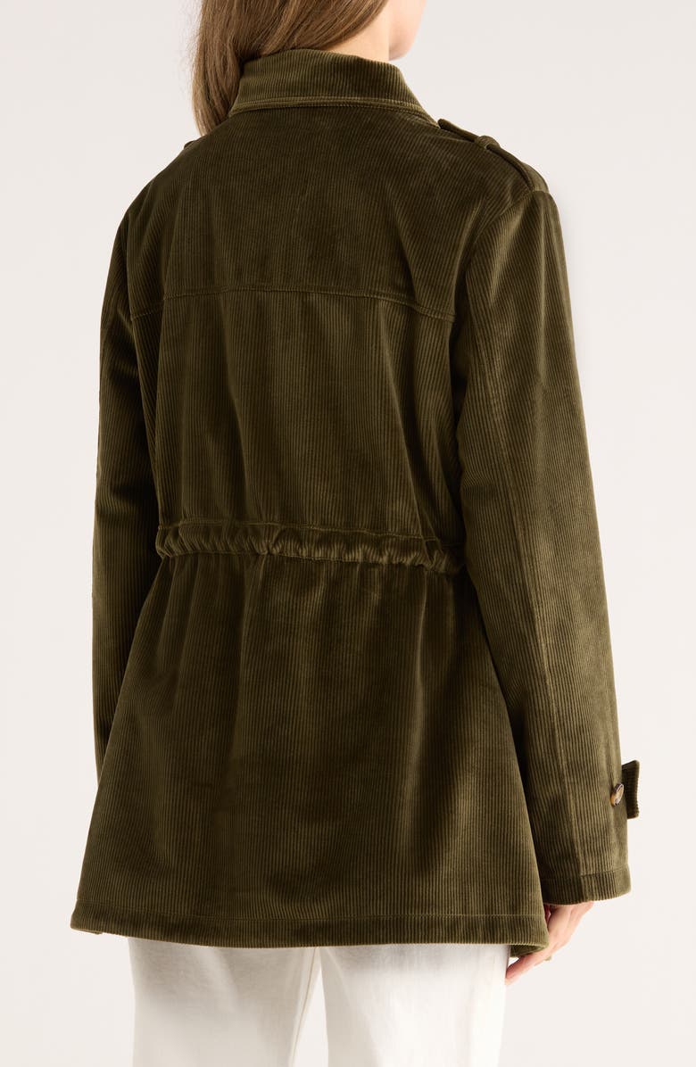 Bernardo Corduroy Jacket, Alternate, color, Olive