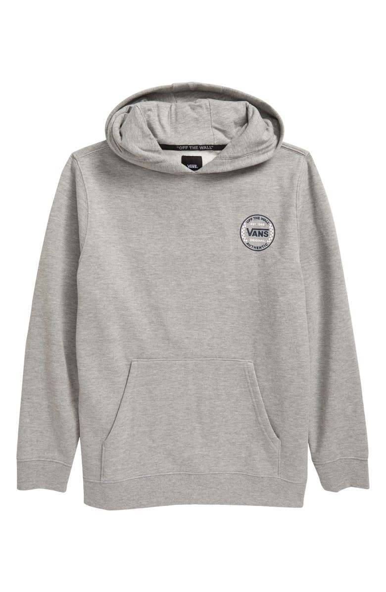 Vans Kids' Authentic Checker Fleece Graphic Hoodie, Main, color, 