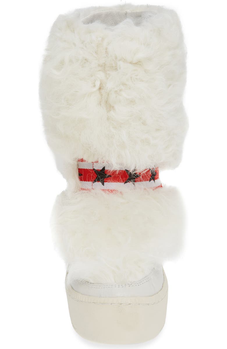Ash Cool Genuine Shearling Boot, Alternate, color, Off White/ Off White