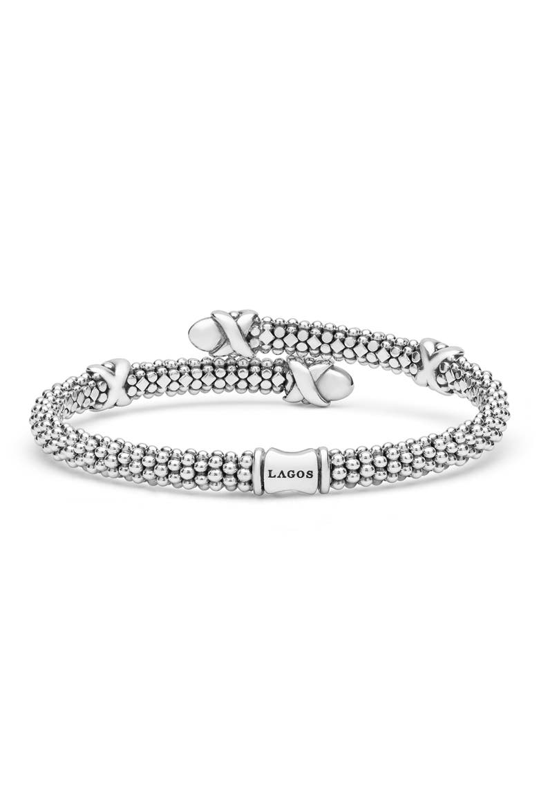 Embrace Caviar Versa Bypass Bracelet, Alternate, color, SILVER