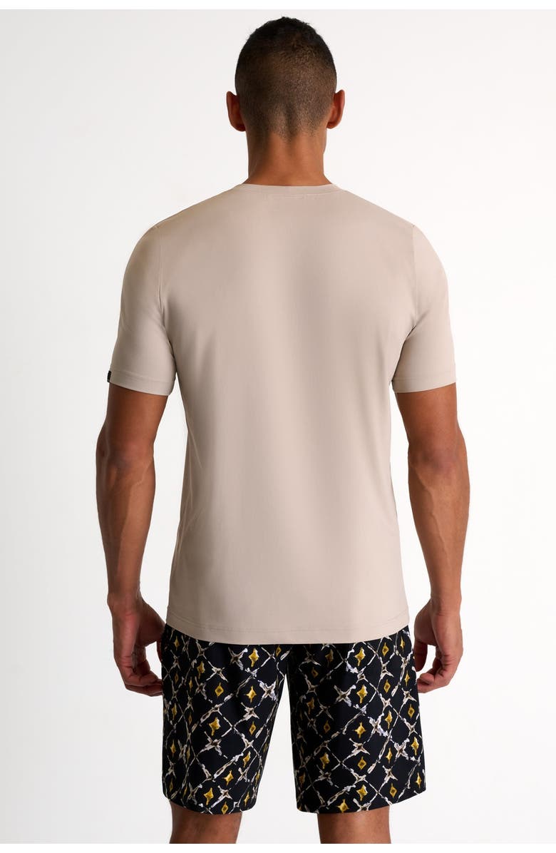 SHAN Microfiber crew neck t-shirt, Alternate, color, Beige