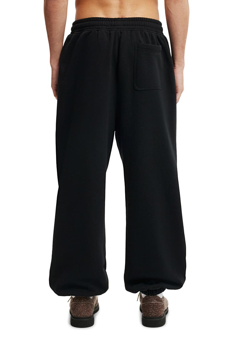Men's Super Baggy Cuffed Track Pant, Alternate, color, Black