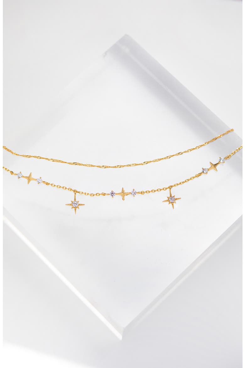 Wandering Stars Necklace, Alternate, color, GOLD