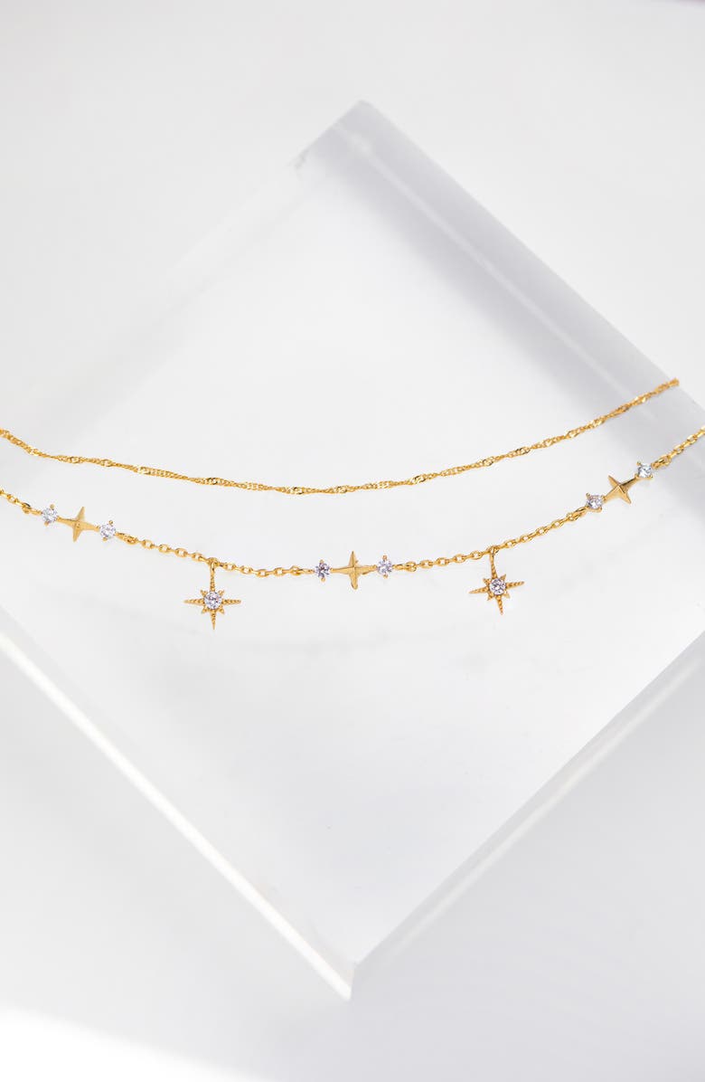 Girls Crew Wandering Stars Necklace, Alternate, color, Gold