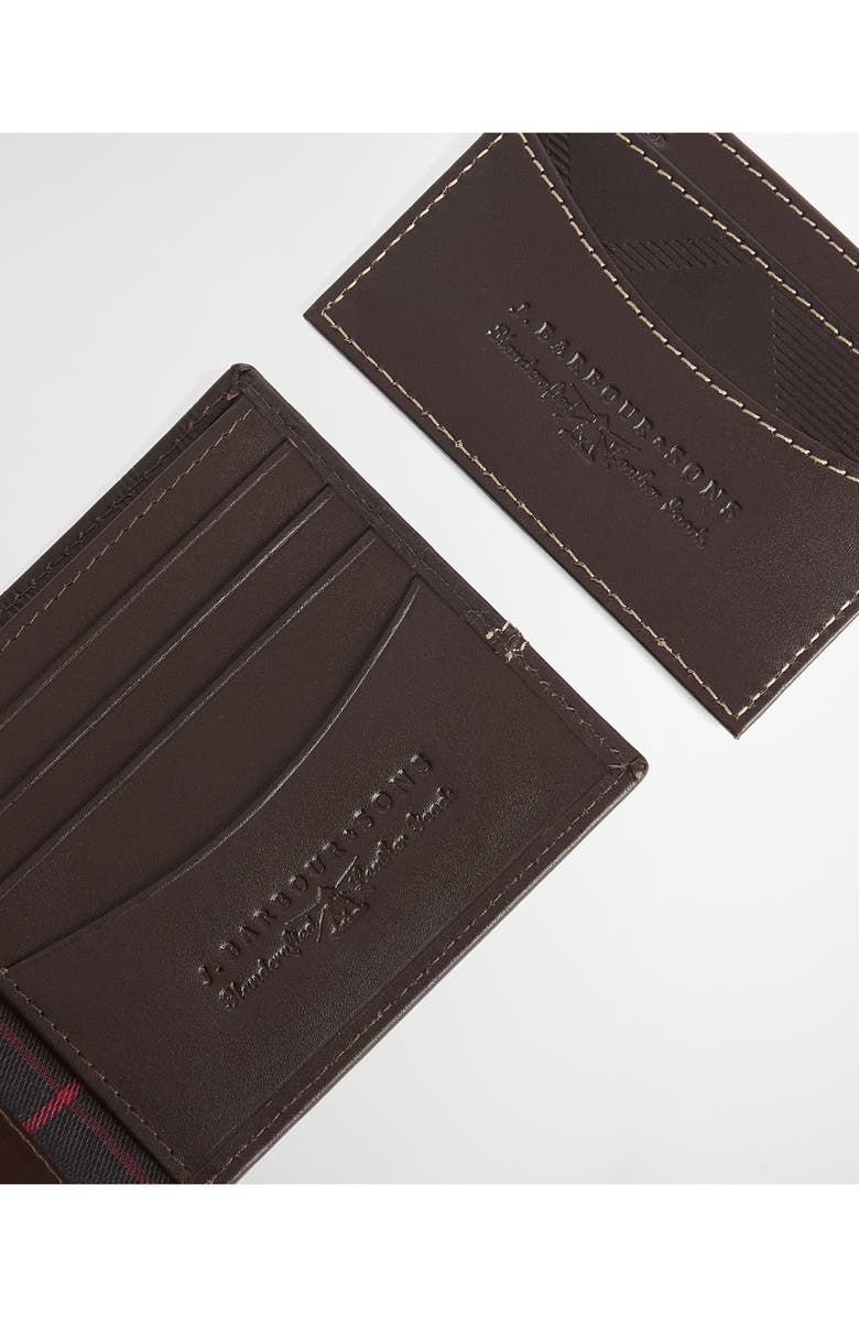 Barbour Tyneside Leather Wallet & Card Holder Set, Alternate, color, Brown