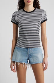 FRAME Ringer Pima Cotton T-Shirt