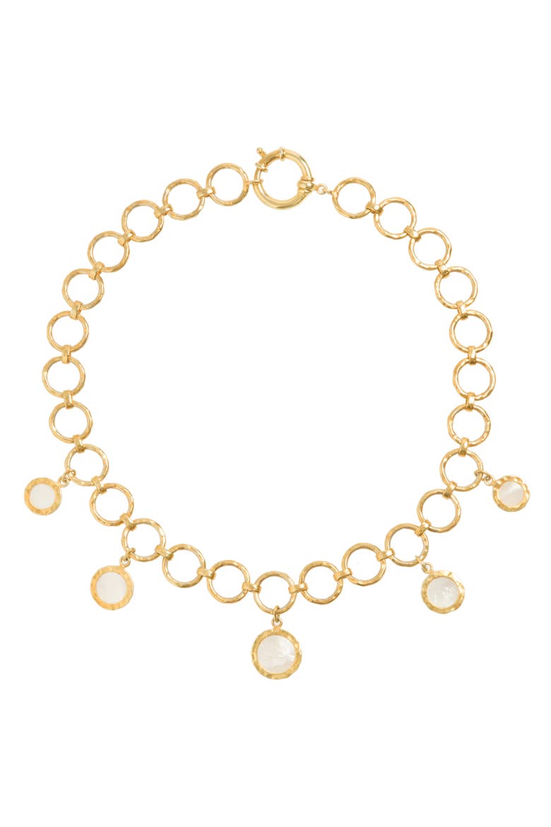 Forged Circular Necklace, Gold, Main, color, Gold