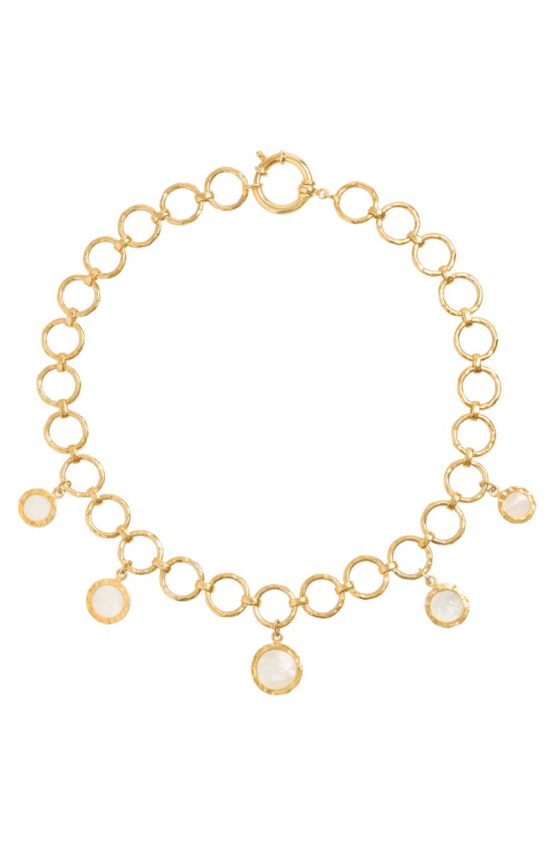 Freya Rose Forged Circular Necklace, Gold, Main, color, Gold