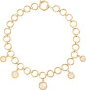 Freya Rose Forged Circular Necklace, Gold