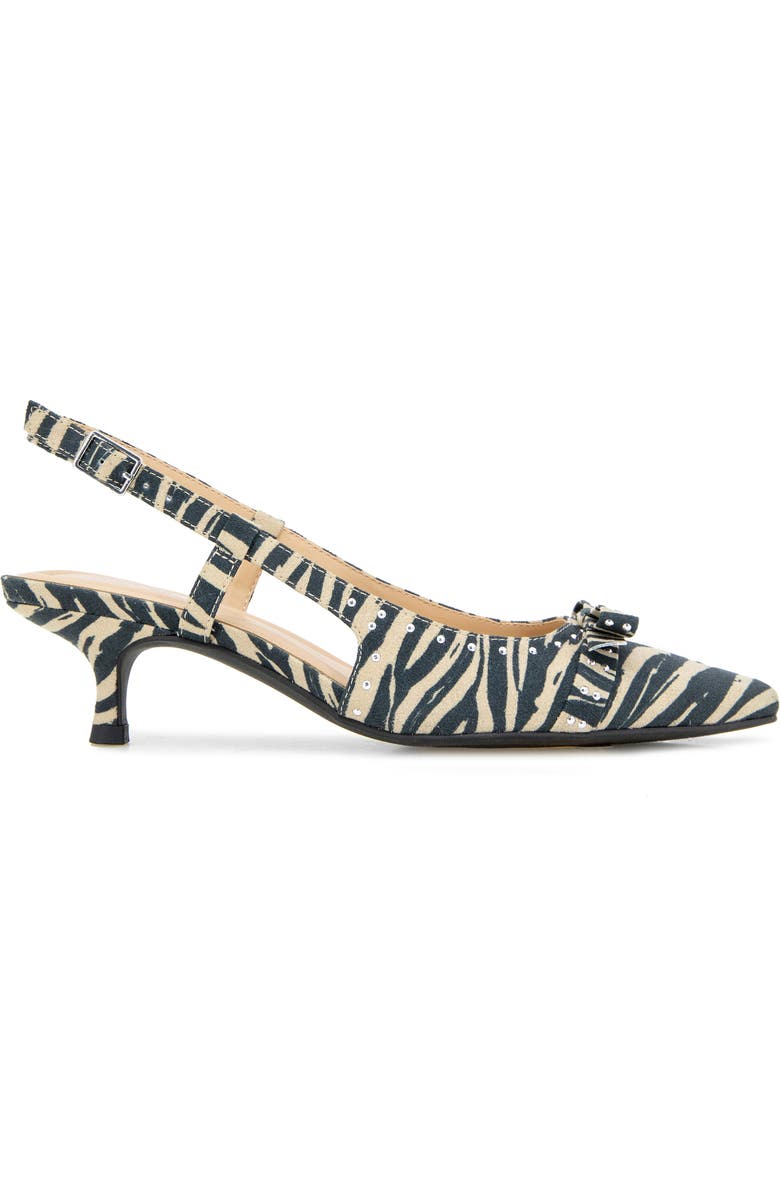 Reaction Kenneth Cole Manchester Slingback Kitten Heel Pump, Alternate, color, Zebra Micro