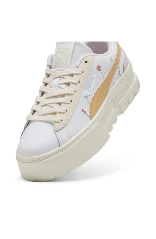Puma Mayze Secret Garden Women's Sneakers In White-white