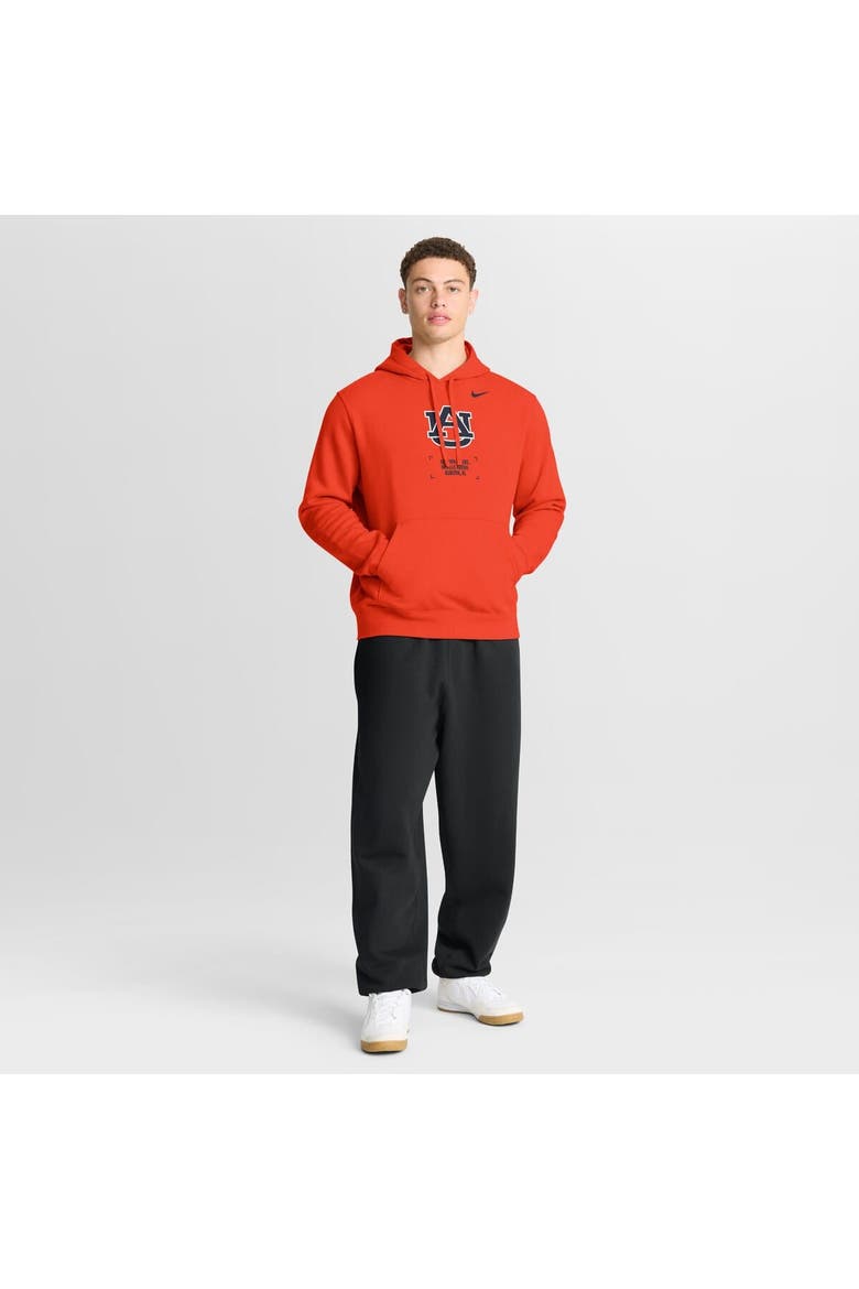Men's Nike Orange Auburn Tigers Basketball Two-Hit Club Fleece Pullover Hoodie, Alternate, color, Orange